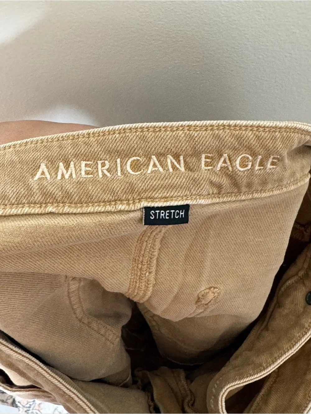 American Eagle Women's High-Rise Utility Shorts in Tan